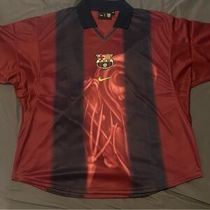 TS x FCB Red and Black Nike Soccer Jersey